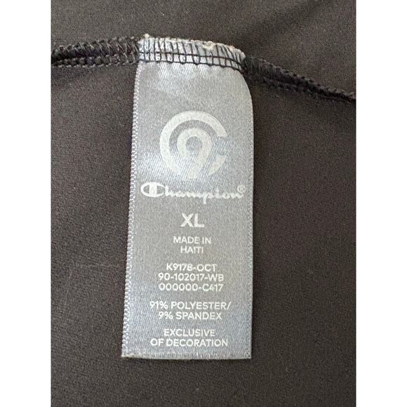 Champion Black XL Racerback Tank Top – Crisscross Graphic-Lightweight Activewear - Picture 6 of 7